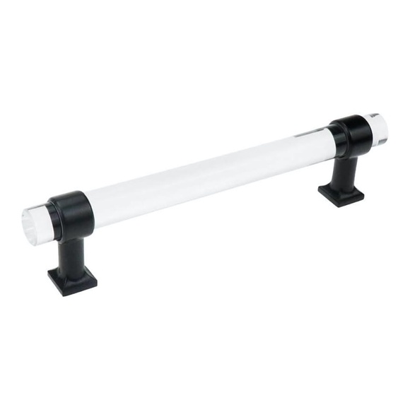 5 Piece Cabinet Pulls Black Matte 4 Inch Acrylic Kitchen Cabinet Drawer Handles - Picture 3 of 13